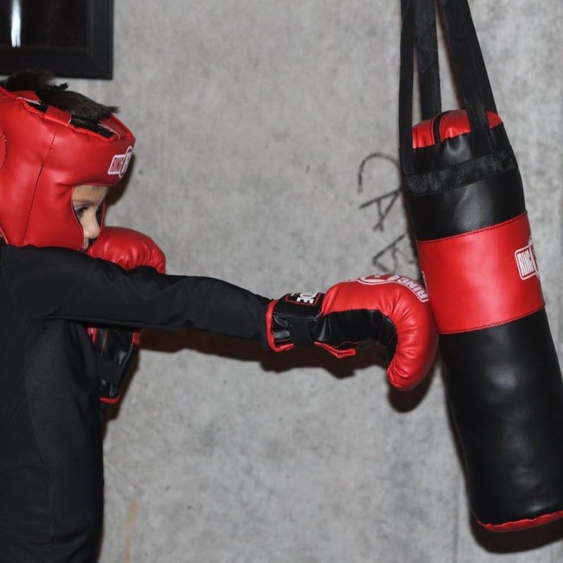 Ringside طقم ملاكمة للأطفال (من 2 إلى 5 سنوات)، مجموعة متنوعة مع حقيبة ملاكمة، قفازات ملاكمة، وواقٍ للرأس للملاكمة، MMA، موياي تاي، وكيك بوكسينغ، مجموعة ألعاب رياضية للشباب للأولاد والبنات، زرقاء - Image 3