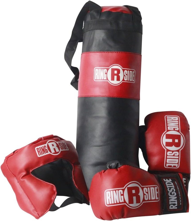 Ringside طقم ملاكمة للأطفال (من 2 إلى 5 سنوات)، مجموعة متنوعة مع حقيبة ملاكمة، قفازات ملاكمة، وواقٍ للرأس للملاكمة، MMA، موياي تاي، وكيك بوكسينغ، مجموعة ألعاب رياضية للشباب للأولاد والبنات، زرقاء - Image 4