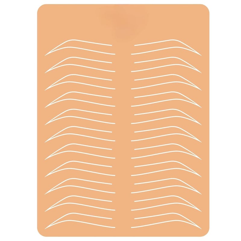 Globelle DoubleSided Micro blading Practice Skin Latex Eyebrow Tattoo Fake Skin for Beginners Professional Artists Pack of 2 OPEN - Image 2