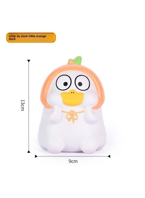 Xiao Liu Duck Strawberry Sweet Duck Slow Rebound Tumbler Ornaments For Girlfriend Decompression Healing Artifact Birthday Gift-Color:Net Pocket-Xiao Liu Duck Pinch Music❤◆ [happy Little Orange Duck]]