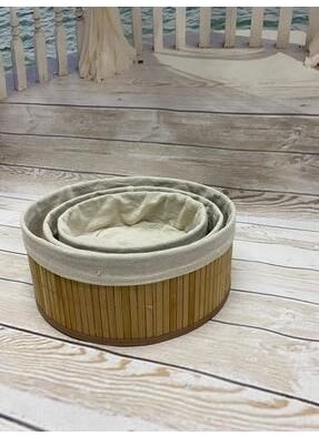 Sepet Deryası Basket Deryasi Natural Round Bamboo Organizer  - Image 4