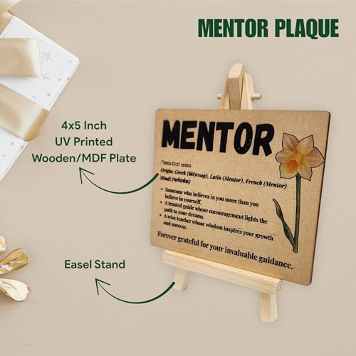 tinydabba Wooden Definition Plaque with Easel – Mentor Gift (4×5 Inches) – Tabletop Decor - Image 5