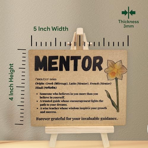 tinydabba Wooden Definition Plaque with Easel – Mentor Gift (4×5 Inches) – Tabletop Decor - Image 3