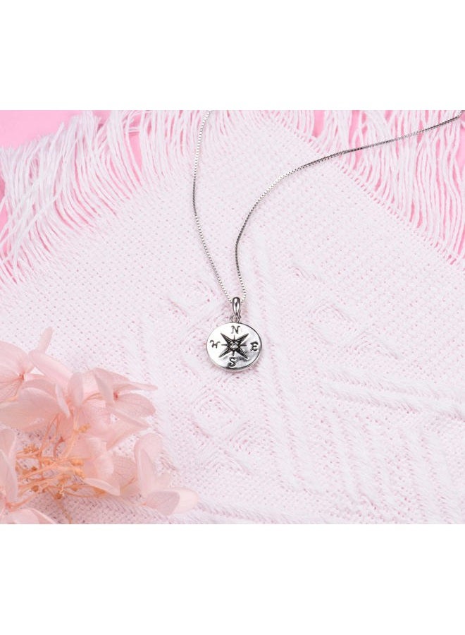EPIRORA Inspirational Gifts for Women Girls, Sterling Silver Compass Necklace with Giftbox, Birthday Graduation Retirement Travel Gifts for Girlfriend Wife Friend Grandmother Sister Colleague, - Image 5
