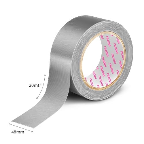 NUOVI Duct Tape | 20meter Length X 48mm Width | 190Micron High Strength Self-Adhesive Tape for Strong Hold | Multi Purpose Strong, Waterproof Tape for Industrial & Personal Use - Image 2