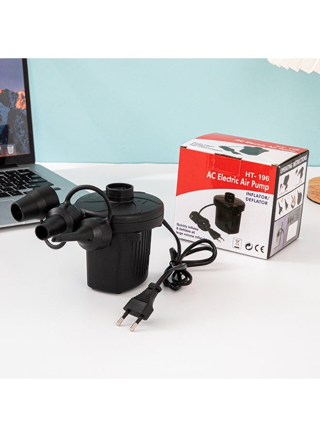 حمام سباحة سرير قابل للنفخ ، قارب ، أريكة ، مضخة منفخة كهربائية يمكن استخدامها للمنزل والسيارة 13x10x12cm أسود - Image 2