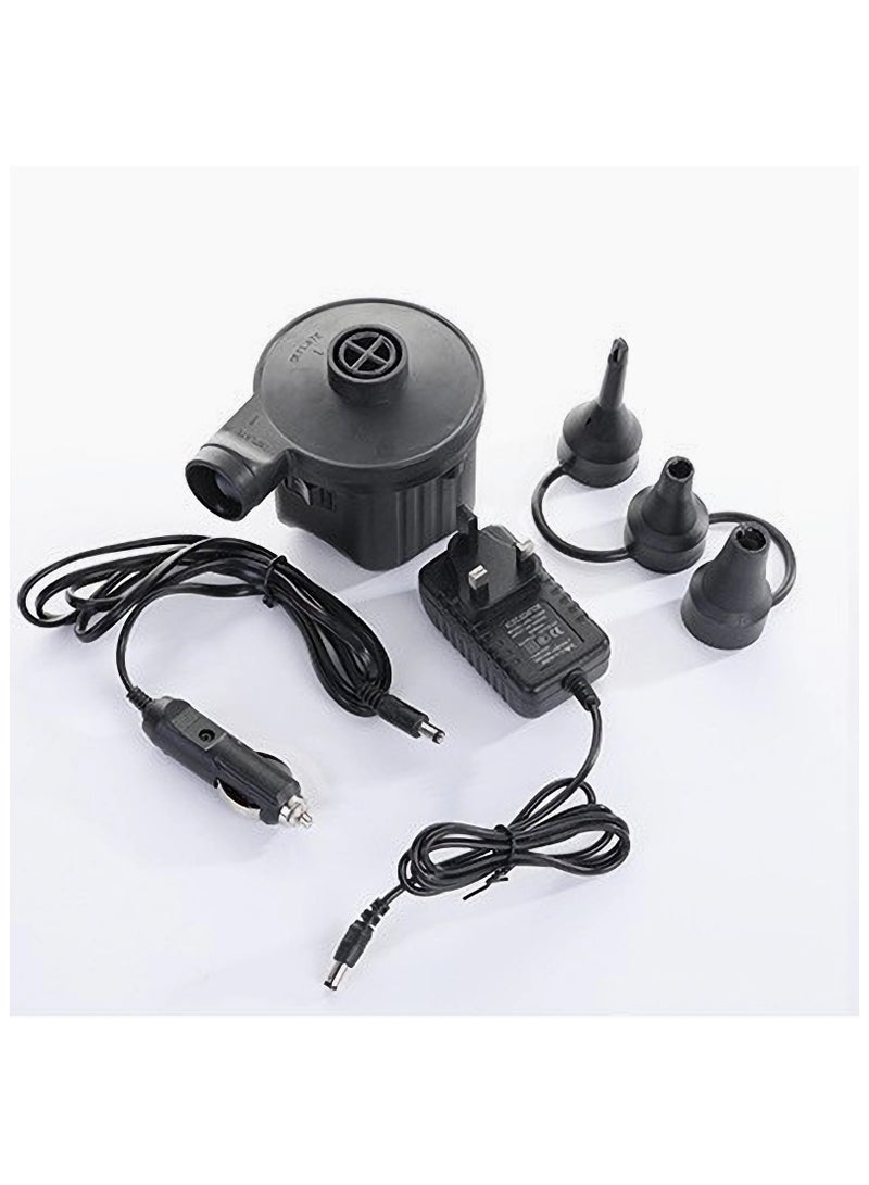 حمام سباحة سرير قابل للنفخ ، قارب ، أريكة ، مضخة منفخة كهربائية يمكن استخدامها للمنزل والسيارة 13x10x12cm أسود - Image 1