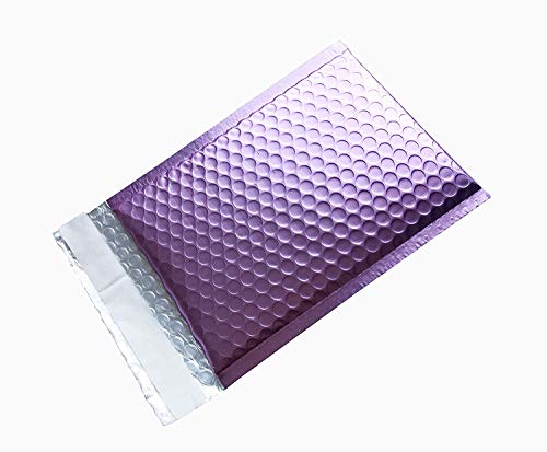 ProLine Packaging ProLine Matte Metallic Purple Bubble Padded Mailers Extra Wide #0 6.5x10 Inch Self Seal Padded Envelopes (50) - Image 2
