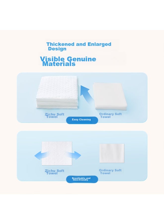 Matern'Ella Zichu Baby Soft Wipes, Rice Germ Dry And Wet Dual-use Baby Gentle Face Wipes, Cloud-soft Wipes, 80 Sheets * 6 Packs - Image 2