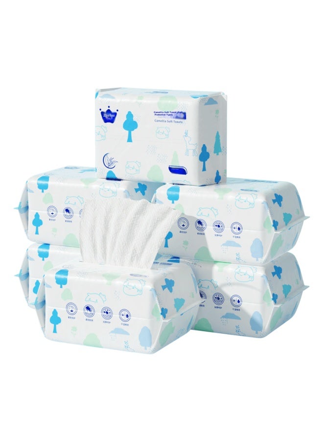 Matern'Ella Zichu Baby Soft Wipes, Rice Germ Dry And Wet Dual-use Baby Gentle Face Wipes, Cloud-soft Wipes, 80 Sheets * 6 Packs - Image 5