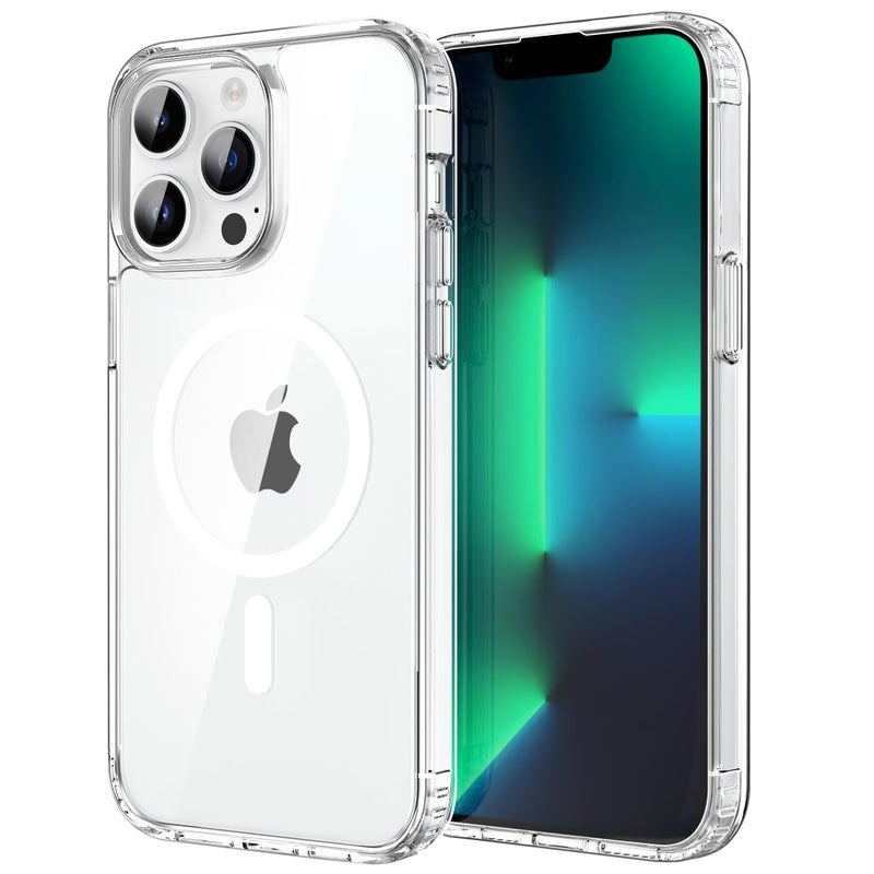 CACOE Magnetic Case for iPhone 13 Pro Max 6.7 inch-Compatible with MagSafe & Magnetic Car Phone Mount,Not Yellowing Anti-Scratch (Clear) - Image 1