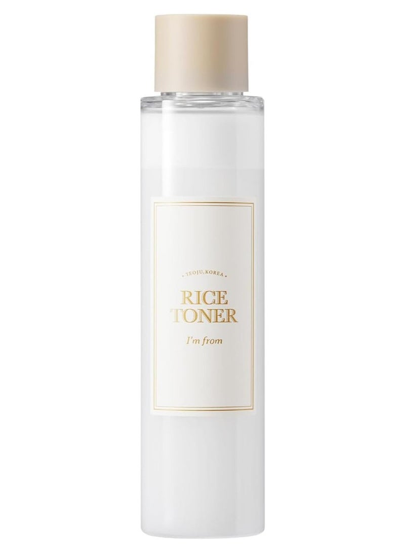 I'm from Rice Toner, Milky Toner for Glowing Skin, 77.78% Korean Rice, Glow Essence with Niacinamide, Hydrating for Dry, Dull, Combination Skin, Vegan, Fragrance Free, Glass Skin 5.07 Fl Oz