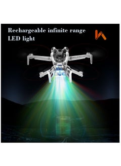 Excefore Colorful Landing Gear for DJI Mini 4 Pro with Flash LED Lights Foldable Extended Landing Legs Protector Kit for DJI Mini 4 Pro Drone Accessories  - Image 3