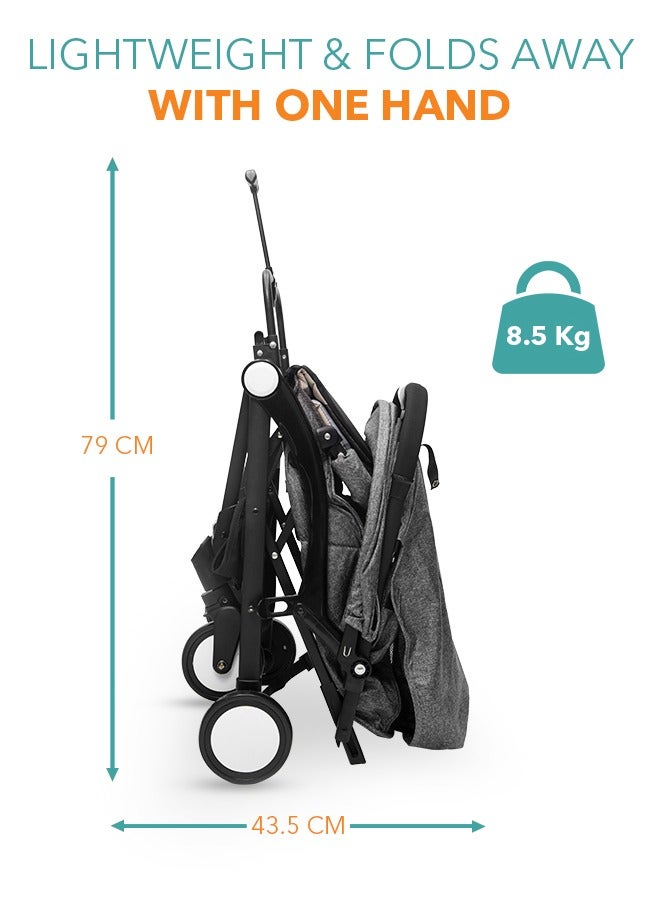 turtees Baby Stroller Portable Single Stroller Sit And Lie Down Newborn Baby Stroller Shock-absorbing Foldable Pram - Image 5