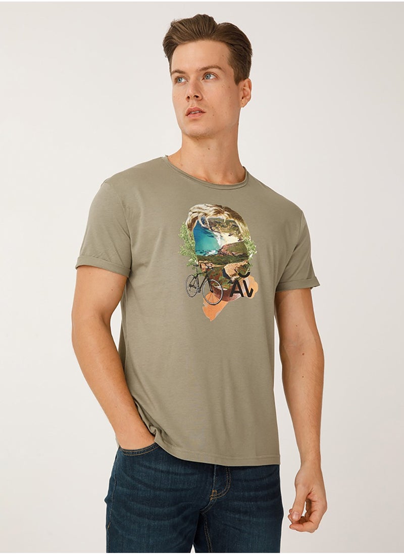 Biggdesign Nature Bicycle Crew Neck T-Shirt-Xl Size  - Image 1