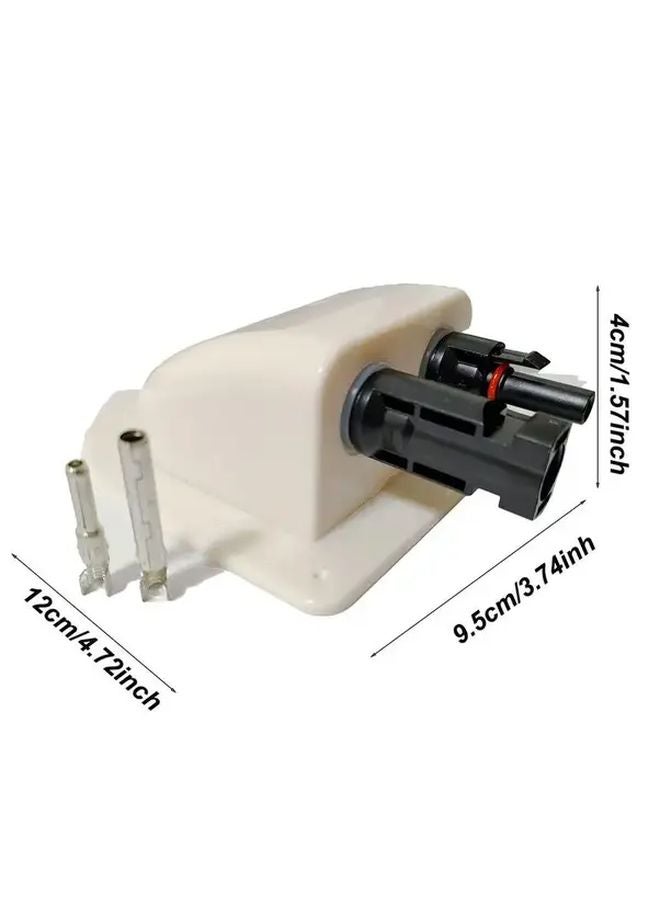 Black Solar Panel Junction Box with Double Hole PV Connector for RV Caravan Yacht Boat - Image 4
