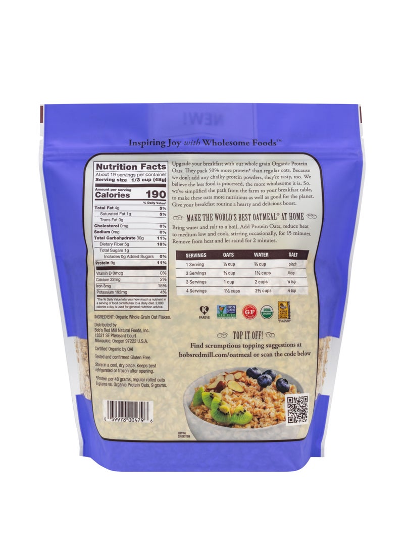 Bob's Red Mill Whole Grain Protein Rolled Oats Organic - Image 2