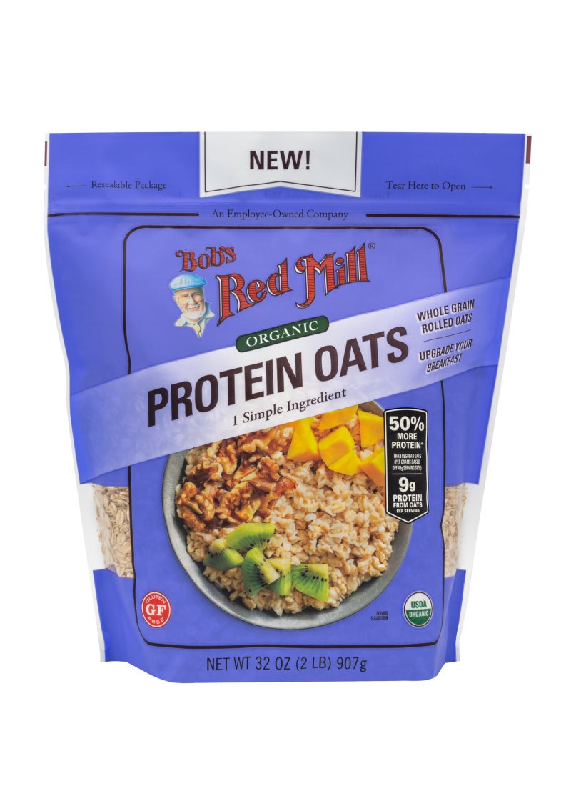 Bob's Red Mill Whole Grain Protein Rolled Oats Organic 907g - Image 1