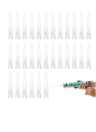 30Pcs Plastic Caulking Tips Caulking Gun Nozzle Extender Replacement Tips for Caulk Tube Reduce Glue Waste Applicator Replacement Extension Tool Wide Application Easy Application White - pzsku/Z0956EA8E9F670E9B94BBZ/45/_/1699324678/2c3ea1ee-ed94-4938-af57-d7810e8f55d7