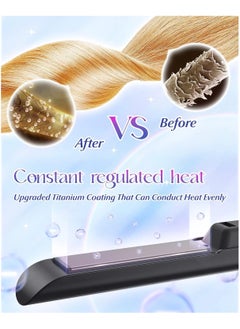 General Cordless hair straightener, 5000mAh rechargeable hair straightener, 8 levels of adjustable fast heating floating plates, portable hair straightener and curling iron 2 in 1 for all hair types  - Image 3