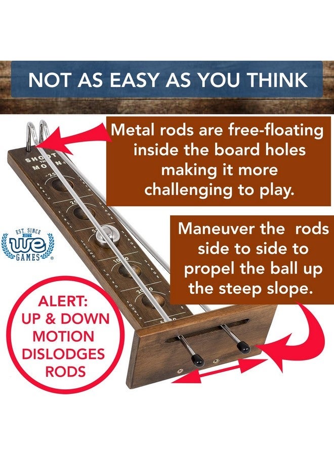 وي جيمز لعبة Shoot The Moon ، كبيرة مقاس 18 بوصة ، لوح خشبي صلب ملون بالجوز مع كرة وقضبان معدنية ، لعبة موازنة رجعية للعائلة والبار - Image 5
