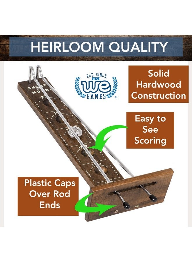 وي جيمز لعبة Shoot The Moon ، كبيرة مقاس 18 بوصة ، لوح خشبي صلب ملون بالجوز مع كرة وقضبان معدنية ، لعبة موازنة رجعية للعائلة والبار - Image 3