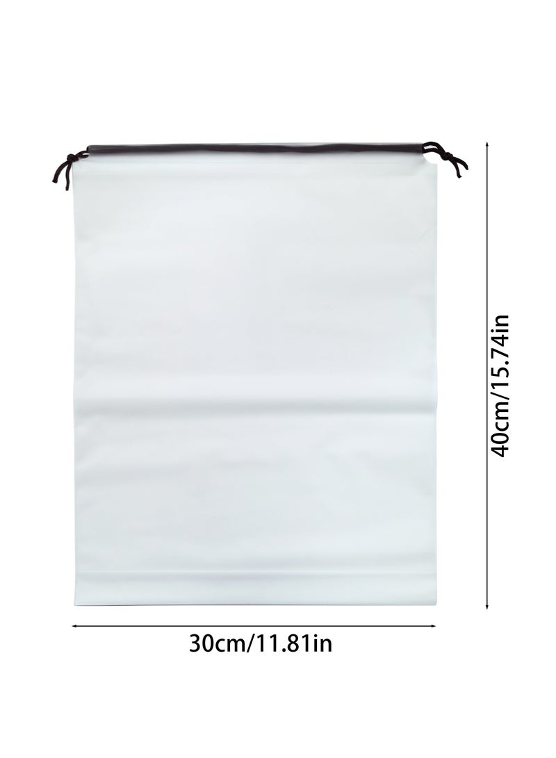 Travel Shoe Bag Laundry Storage Organizer Bags with Drawstring, White, Set of 20  - Image 5