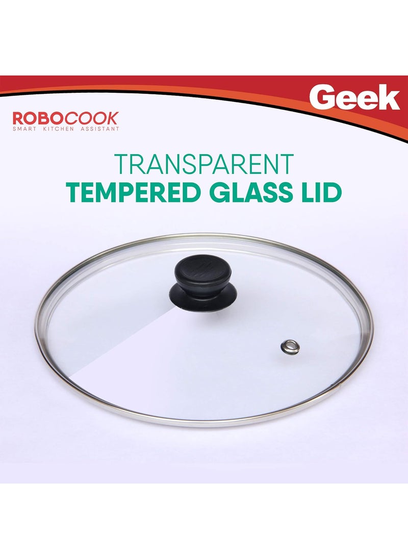 Geek Geek Robocook Compatible Silicone Lid Tempered Glass Lid Combo Compatible with 6 Litre Variants 6L Kit 1  - Image 2