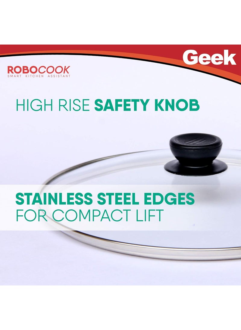 Geek Geek Robocook Compatible Silicone Lid Tempered Glass Lid Combo Compatible with 6 Litre Variants 6L Kit 1  - Image 3