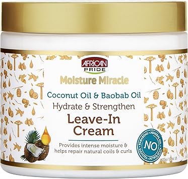African Pride Moisture Miracle Coconut and Baobab Oil LeaveIn Cream 15 oz - Image 1