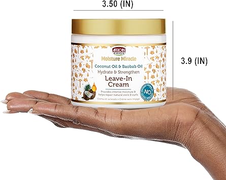 African Pride Moisture Miracle Coconut and Baobab Oil LeaveIn Cream 15 oz - Image 5