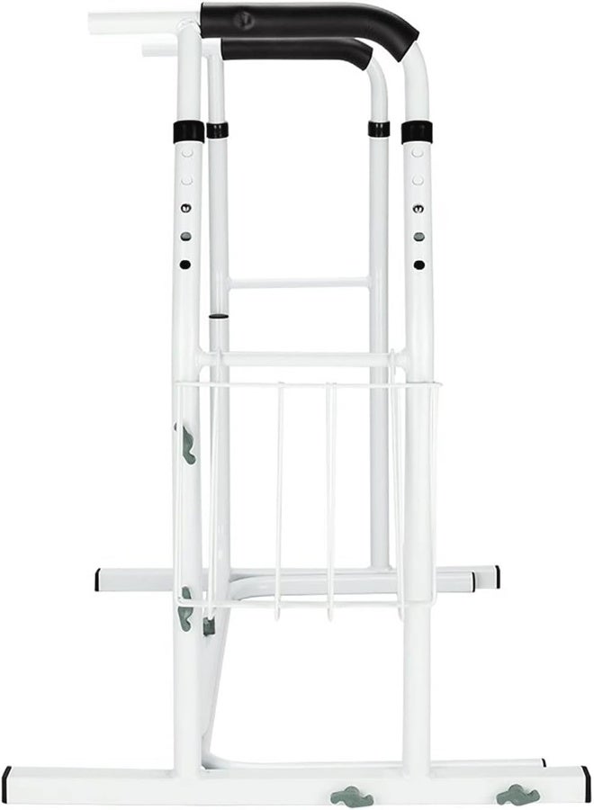 Stand Alone Toilet Safety Rail With Magazine Rack, Adjustable Toilet Surround Frame Bathroom Safety Assist Frame For Elderly Senior Handicap & Disabled  - Image 5