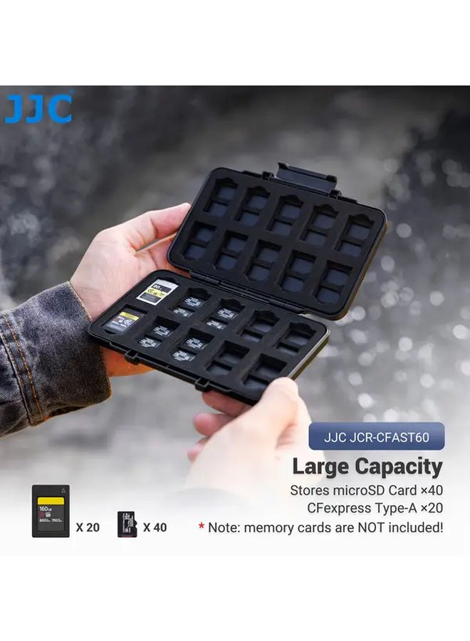 Large Capacity Memory Card Case Holder Organizer For 20 CFexpress Type A And 40 Micro SD Cards - Image 5