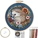 FONNUY Embroidery Kit for Beginners Cute Hedgehog Stamped Embroidery Patterns Kits for Adults with Hoop Easy to Follow Sewing Thread Needlework 8 Hoop Resilient - Image 2