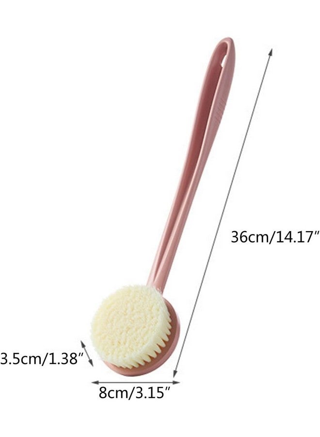PRAMANTA Shower Brush with Soft Bristles, Bath Brush Long Handle, for Wet/Dry Body Cleaning and Exfoliation (1Pcs) - Image 2