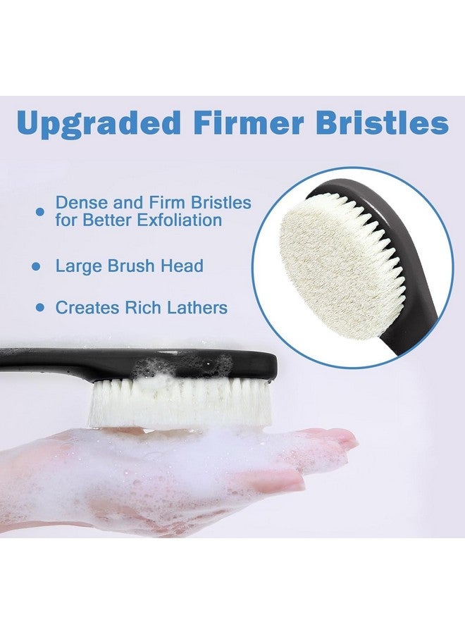 PRAMANTA Shower Brush with Soft Bristles, Bath Brush Long Handle, for Wet/Dry Body Cleaning and Exfoliation (1Pcs) - Image 3