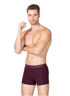 Van Heusen Van Heusen Men Breathable AIR Series Trunks - Cotton Polyamide Elastane - Colour Fresh, Mesh Stretch, Ultra Soft_20050_Deep Wine_XL  - Image 2