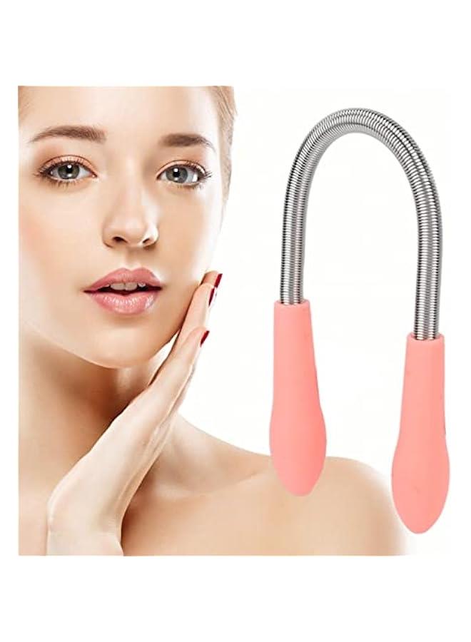 زنبرك مرن لإزالة الشعر، مقبض مريح، أداة إزالة شعر الوجه الاحترافية من الفولاذ المقاوم للصدأ للنساء لإزالة شعر الوجه للشفة العليا والذقن والخدين - Image 5