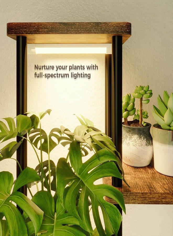 Bamworld Tall Plant Stand with Grow Light Corner Plant Shelf for Indoor Plants 5 Tier Metal Wood Corner shelf with Lights for Living Room Bedroom Patio Garden Balcony Decor - Image 3