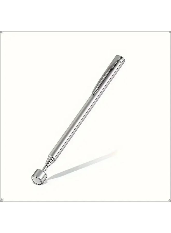 3 في 1 أداة التقاط مغناطيسية تلسكوبية متينة من الفولاذ المقاوم للصدأ فضي قطعة واحدة - Image 1