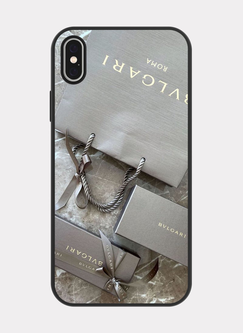 بكسلات كفر ايفون اكس اس ماكس بولغاري رمادي - Image 1