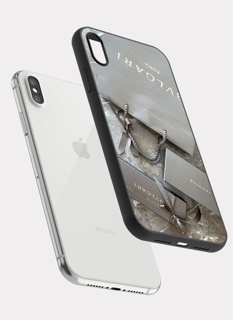 بكسلات كفر ايفون اكس اس ماكس بولغاري رمادي - Image 2