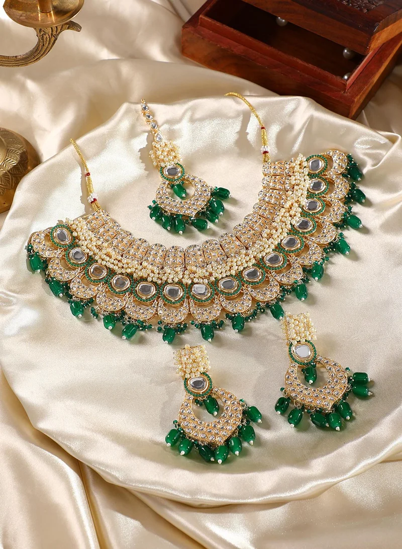 Sohi  Stones Studded & Beaded Artificial Jewellery Set for Women | Best Price UAE