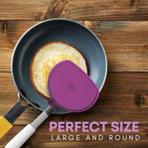KPKitchen Wide Pancake Spatula Flipper - Heat Resistant Extra Large Silicone Turner for Non-Stick Cookware - Perfect for Crepes & Eggs - Ideal Baking Tool for Women Who Love to Bake - Image 5