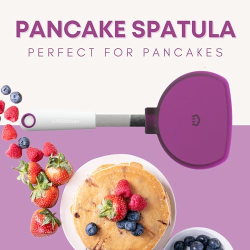 KPKitchen Wide Pancake Spatula Flipper - Heat Resistant Extra Large Silicone Turner for Non-Stick Cookware - Perfect for Crepes & Eggs - Ideal Baking Tool for Women Who Love to Bake - Image 2