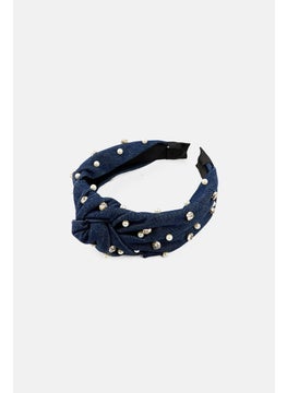 Orly Fashion Accessories Kids Girl Twisted Embellished Headband, Navy  - Image 2