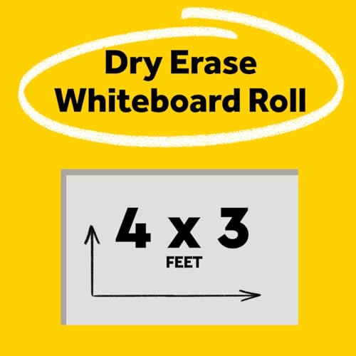 Post It Post-it Dry Erase Whiteboard Film Surface for Walls, Doors, Tables, Chalkboards, Whiteboards, and More, Removable, Stain-Proof, Easy Installation, 4 ft x 3 ft Roll (DEF4x3) - Image 3