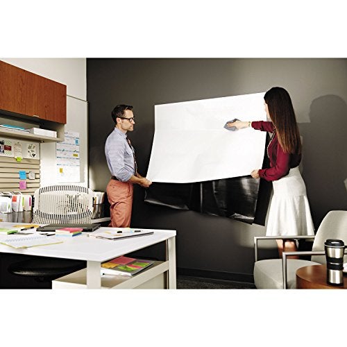 Post It Post-it Dry Erase Whiteboard Film Surface for Walls, Doors, Tables, Chalkboards, Whiteboards, and More, Removable, Stain-Proof, Easy Installation, 4 ft x 3 ft Roll (DEF4x3) - Image 2