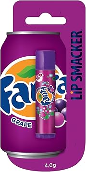 Lip Smacker Coca Cola Collection Grape Fanta Flavoured Lip Balm Inspired by CocaCola Moisturizing and Refreshing Single Blister Pack - Image 1