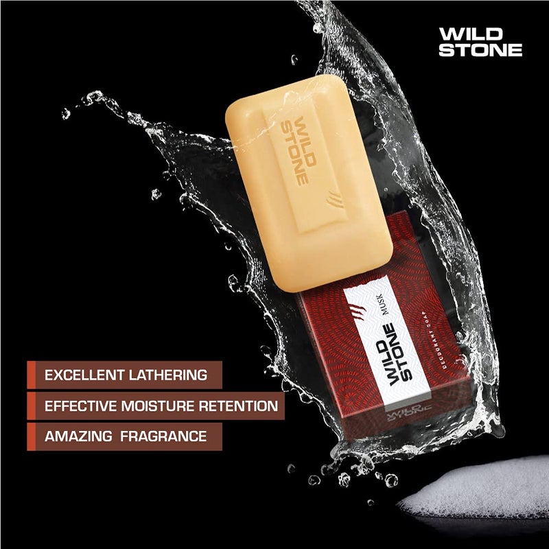 Wild Stone Soap Combo for Men Pack of 6 100gm each 2 Ultra Sensual2 Forest Spice and 2 Musk Soap Refreshing Bathing Soap with Fragrance Freshness Mens Soaps for Bath - Image 4